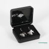 Pendientes plateados piano