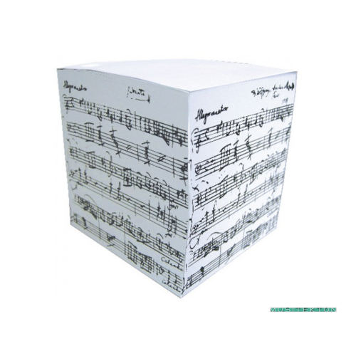 Cubic notepad Mozart music