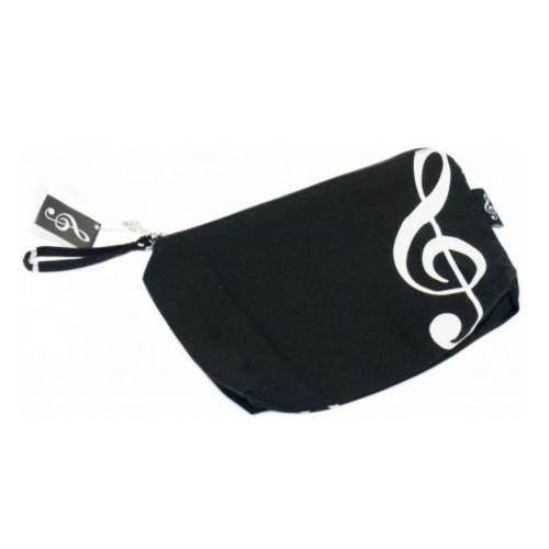 Handbag black treble clef B-3017