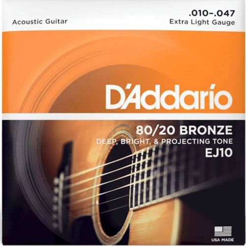 Cordes Guitarra Acústica D'Addario Bronze EJ10
