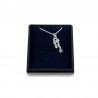 Pendant silvered 3D trumpet