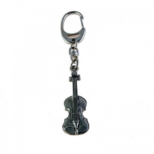 Pewter Keyring violin