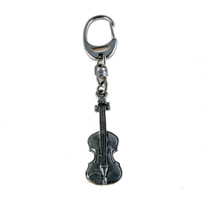 Llavero plateado violín