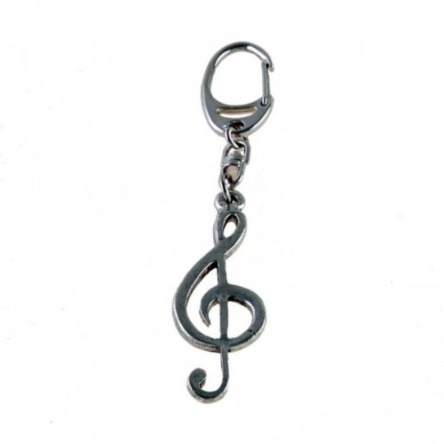 Pewter Keyring treble clef
