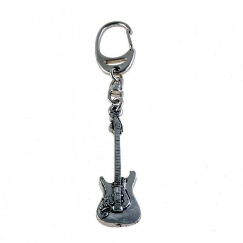 Pewter Keyring electric guitar Strato