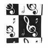 Tea towel treble clef