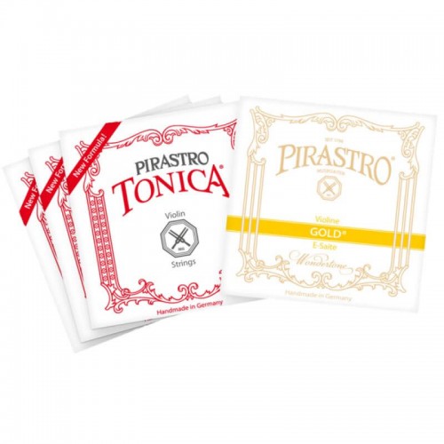 Cuerdas Violín Pirastro Tonica + Gold 1ª Mi juego