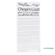 Spare shopping list sheets Chopin Liszt