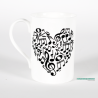 Taza corazón musical